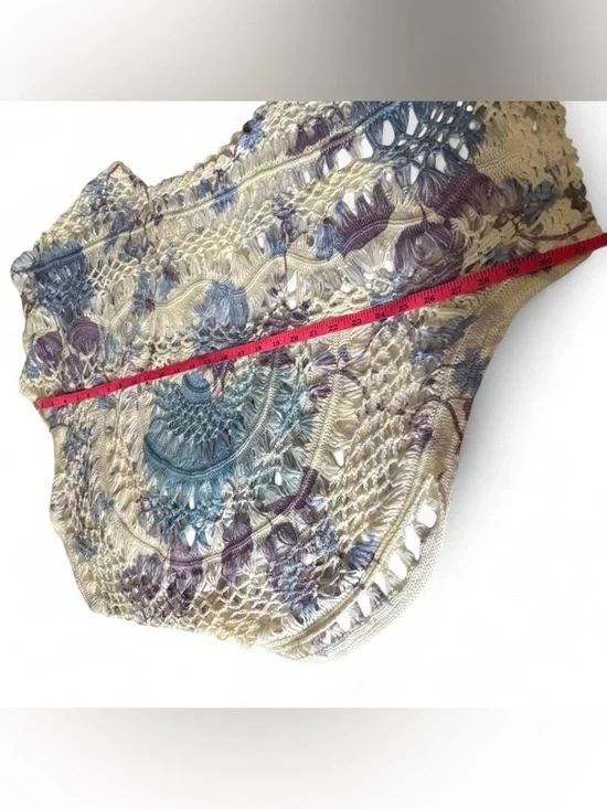 Venus Open Knit Crochet Top Size XL perfect swimsuit cover up or layering top - Picture 7 of 10